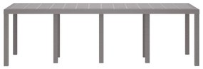 vidaXL Τραπέζι Κήπου Ανοιχτό γκρι 250 x 100 x 73 εκ συνθετικό ρατάν