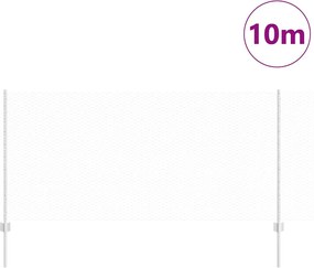 vidaXL Εξωτερική εξάγωνη περίφραξη με στήλη 10 x 1 m Ασημί Δίχτυ