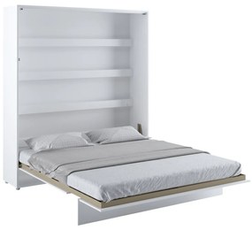 Κρεβάτι - ντουλάπα Concept Pro Lenart AH103, Διπλό, Άσπρο, 180x200, Πλαστικοποιημένη μοριοσανίδα, Τάβλες για Κρεβάτι, 191x228x217cm | Epipla1.gr