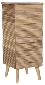 Συρταριέρα DKD Home Decor Χρυσό Ανοιχτό καφέ Ξύλο Ξυλο παουλόβνια Ξύλο MDF Scandi 45 x 40 x 100 cm 42 x 40 x 100 cm