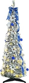 vidaXL Τεχνητό Χριστουγεννιάτικο Δέντρο με 50 LED Λευκό 120 cm PVC