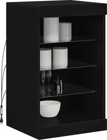 vidaXL Μπουφές με Φώτα LED Μαύρος 41 x 37 x 67 εκ.