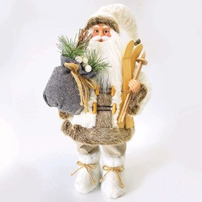 Διακοσμητικός Άγιος Βασίλης Με Πέδιλα Σκι X126001ΣΚΙ 60cm Multi Aca