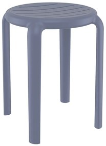 TOM 45εκ. ΣΚΑΜΠΟ DARK GREY ΠΟΛ/ΝΙΟΥ 34X34X45εκ. SIESTA 34X34X45εκ.