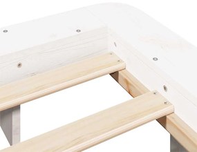 vidaXL Σκελετός Κρεβ. Χωρίς Στρώμα Λευκό 150x200 εκ Μασίφ Πεύκο