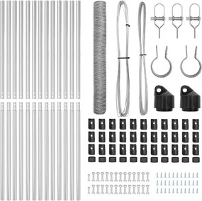 vidaXL Στύλος Περιφράξεων Ασημί 25 x 1,2 μ (πάνελ 36 χλστ) Ατσάλι