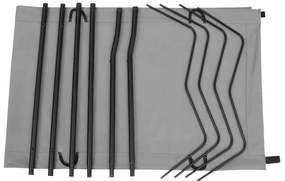 vidaXL Κρεβάτι Κάμπινγκ Γκρι 180x60x19εκ. Ύφασμα Oxford και Ατσάλι