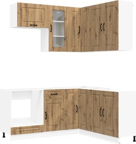vidaXL Μονάδα κουζίνας KALMAR 8 pcs Artisan Δρυς Επεξεργασμένο Ξύλο