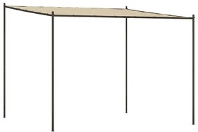 vidaXL Κιόσκι Μπεζ 3x3 μ. 180 γρ/μ² από Ύφασμα και Ατσάλι