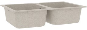 vidaXL νεροχύτης κουζίνας μπεζ 760x480x184 mm Γρανίτης