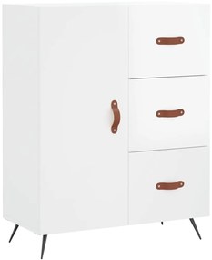 vidaXL Ντουλάπι Γυαλιστερό Λευκό 69,5x34x90 εκ. Επεξεργασμένο Ξύλο