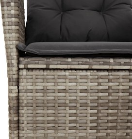 vidaXL Σετ Τραπεζαρίας Κήπου 7 τεμ. Γκρι Συνθ. Ρατάν με Μαξιλάρια