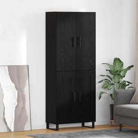 vidaXL Highboard 2 pcs Μαύρη Οξυά 69,5 x 34 x 180 εκ.
