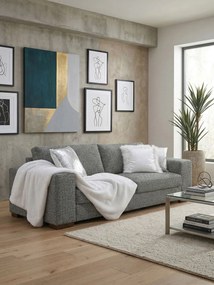 Καναπές Fantasy Διθέσιος-165φ 90β εκ-Γκρι