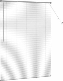 vidaXL Βενετσιάνικες Ρόδες Ασημί 175 x 135 εκ Αλουμίνιο