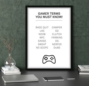 Πόστερ &amp; Κάδρο Gamer Terms GM151 40x50cm  Εκτύπωση Πόστερ (χωρίς κάδρο)