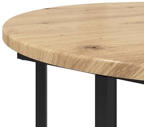 vidaXL Σετ βοηθητικά τραπεζάκια με ράφι 2 pcs Δρυς Artisan και Μαύρο