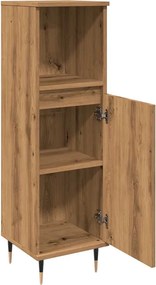 vidaXL Ντουλάπι μπάνιου Δρυς τεχνίτης 30x30x100 cm Κατασκευασμένο ξύλο