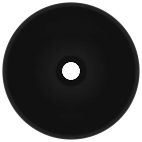 Νιπτήρας Πολυτελής Στρογγυλός Μαύρο Ματ 32,5x14 εκ. Κεραμικός - Μαύρο