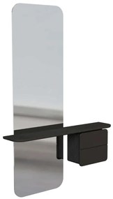 Καθρέπτης Τοίχου One More Look 5108C5620-2 78x15x118cm Black Oak-Anthracite Umage Ατσάλι,Ξύλο
