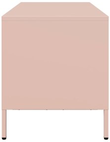 vidaXL Έπιπλο Τηλεόρασης Ροζ 68 x 39 x 43,5 εκ. Χάλυβας Ψυχρής Έλασης
