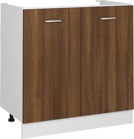 vidaXL Ντουλάπι Νιπτήρα "Lyon" Καφέ Δρυς 80x46x81,5 εκ. από Τεχνητό Ξύλο