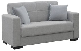 Kαναπές κρεβάτι Vox pakoworld 2θέσιος ύφασμα γκρι 148x77x80εκ