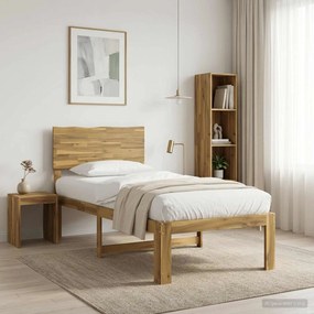 vidaXL Μονό Κρεβάτι με Κεφαλάρι ROSTOCK Λευκό 100 x 200 cm