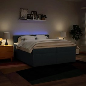 ΚΡΕΒΑΤΙ BOXSPRING ΜΕ ΣΤΡΩΜΑ ΜΠΛΕ 200X200 ΕΚ. ΥΦΑΣΜΑΤΙΝΟ 3288301