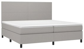 ΚΡΕΒΑΤΙ BOXSPRING ΜΕ ΣΤΡΩΜΑ ΑΝΟΙΧΤΟ ΓΚΡΙ 200X200 ΕΚ. ΥΦΑΣΜΑΤΙΝΟ 3141641