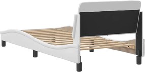 vidaXL Πλαίσιο Κρεβατιού Dover Λευκό 90x200 εκ. Συνθετικό Δέρμα