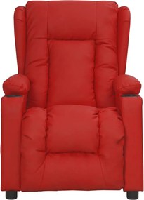 vidaXL Πολυθρόνα Ανακλινόμενη Μπορντό από Συνθετικό Δέρμα