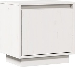 vidaXL Κομοδίνο Λευκό 40 x 30 x 40 εκ. από Μασίφ Ξύλο Πεύκου