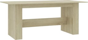 vidaXL Τραπεζαρία Sonoma Δρυς 180 x 90 x 76 εκ. από Επεξ. Ξύλο