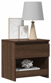 vidaXL Κομοδίνο Καφέ Δρυς 40 x 30 x 39 εκ. από Επεξεργασμένο Ξύλο