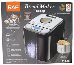 RAF Αρτοπαρασκευαστής 600W R.208 - Bread Maker