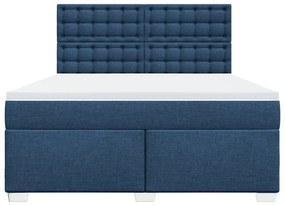 ΚΡΕΒΑΤΙ BOXSPRING ΜΕ ΣΤΡΩΜΑ ΜΠΛΕ 180X200 ΕΚ. ΥΦΑΣΜΑΤΙΝΟ 3290587