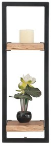 LIZARD Frame Ράφι Μέταλλο Βαφή Μαύρο, Ξύλο Ακακία Φυσικό 20x25x75cm ΕΑ7070,2