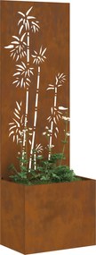 vidaXL Οθόνη Ιδιωτικότητας Κήπου Floral Σκ rusty 50 x 150 cm