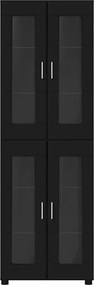 vidaXL Highboard FLORIN Μαύρο 60 x 35 x 182 εκ. Επεξεργασμένο ξύλο