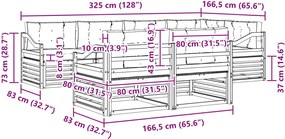 vidaXL Σειρά Καναπέ Εξωτερικού 7 pcs Λευκό και Κρεμ Πολυεστέρας