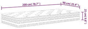 ΣΤΡΩΜΑ ΜΕ POCKET SPRINGS ΜΕΣΑΙΑ ΣΚΛΗΡΟΤΗΤΑ 90X200 ΕΚ. 372914