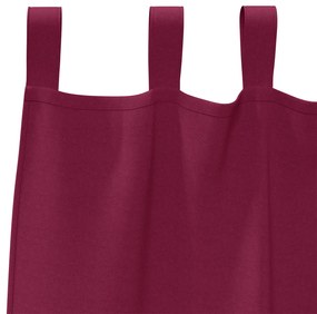 vidaXL Κουρτίνες με κουρτίνες 2 pcs Κόκκινο 245 x 140 εκ. Πολυεστέρας