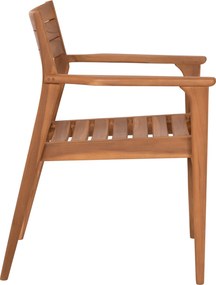 ΠΟΛΥΘΡΟΝΑ BOZZY HM9935 ΜΑΣΙΦ ΞΥΛΟ TEAK ΣΕ ΦΥΣΙΚΟ 58x61x80,5Υ