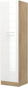 Επιδαπέδιο ντουλάπι ψηλό Hudson K23-60-1KF-Δρυς - Λευκό