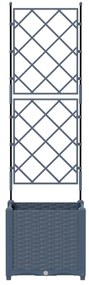 vidaXL Γλάστρα Κήπου με Πλέγμα Γκρι 40x40x143 εκ