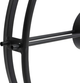 vidaXL Ρολόι Τοίχου Μαύρο 52 εκ. Σιδερένιο