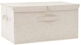 vidaXL Κουτί Αποθήκευσης Κρεμ 50 x 30 x 25 εκ. Υφασμάτινο