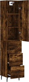 vidaXL Ντουλάπι Καπνιστή δρυς 34,5x34x180 εκ. από Επεξεργασμένο Ξύλο