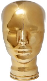 Διακοσμητικό Κεφάλι Χρυσό Μεταλλικό 21x21x29εκ - Χρυσό